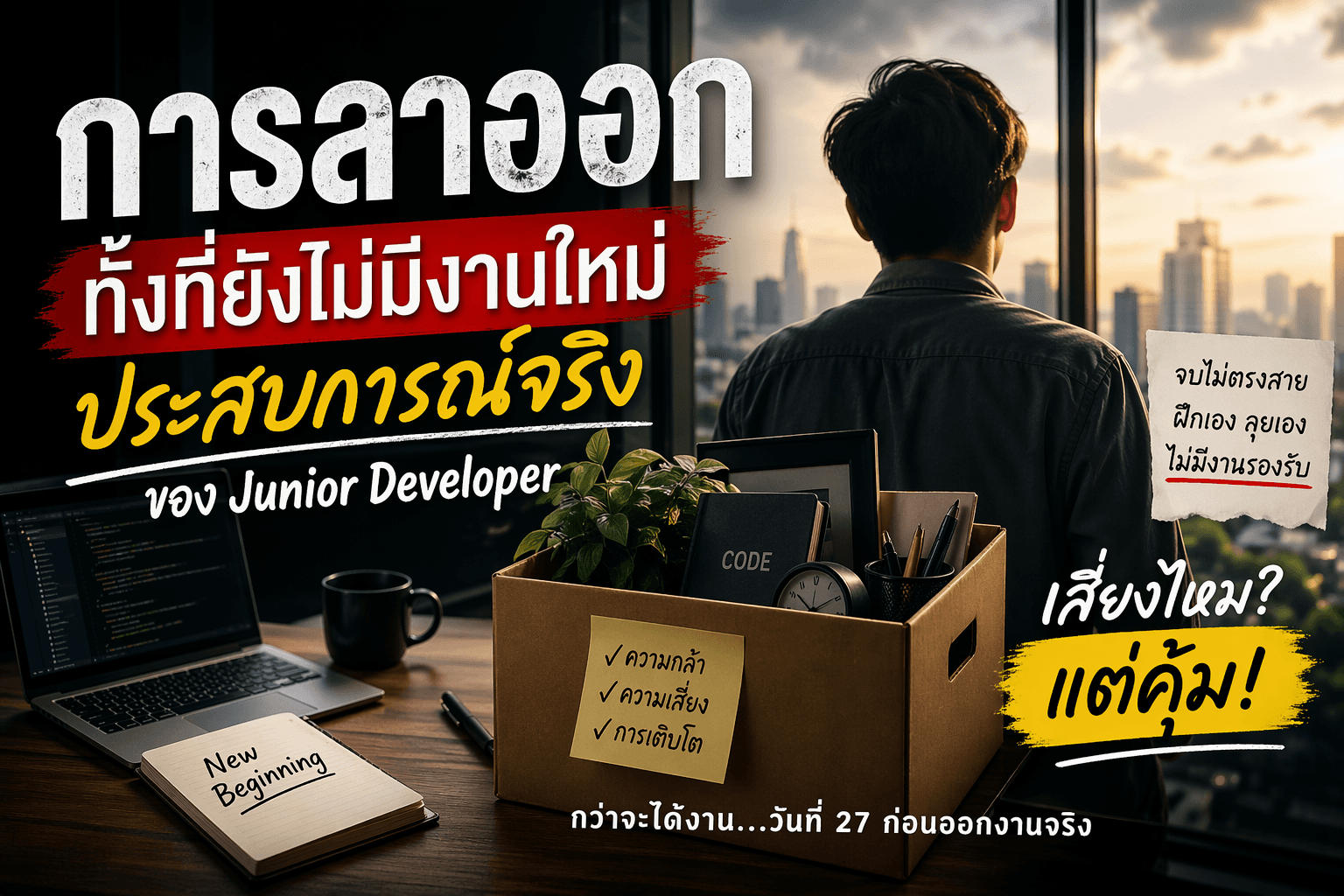 การลาออกครั้งแรกโดยไม่มีงานรองรับ: ประสบการณ์จริงของ Junior Developer ที่ต้องเดิมพันกับตัวเอง